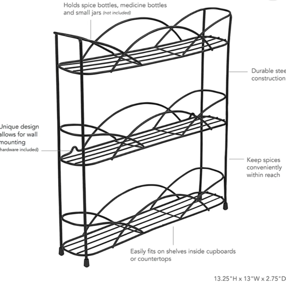 Versatile Rack Organizer for Kitchen, Beauty, Craft - Picture 2 of 4